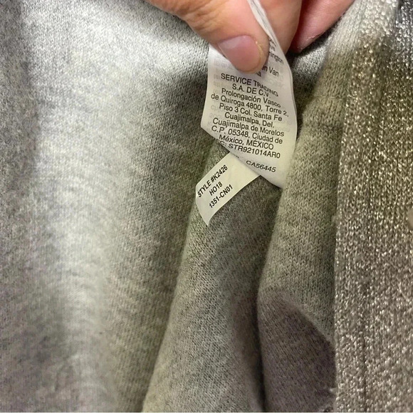 J.Crew Silver Sparkly Sophie open-front sweater blazer Size Medium - Picture 6 of 9